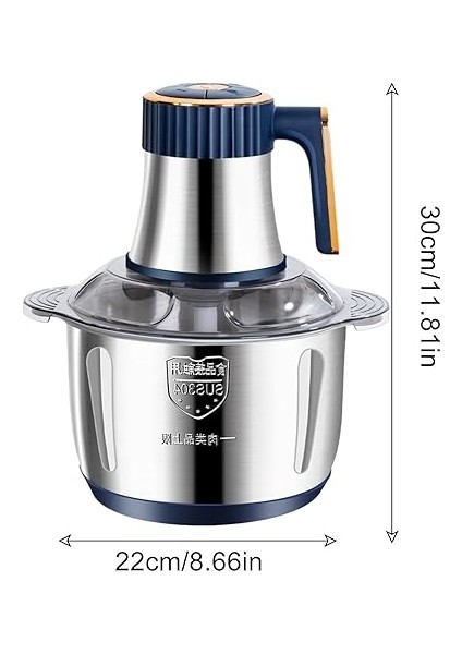 Doğrayıcı - Paslanmaz Çelik Et Işleme Makinesi - 5 Litre Multifonksiyonel Tahıl Öğütücü Buz Parçalayıcı Fındık Ezmesi Sosis Hazırlama indirimleri