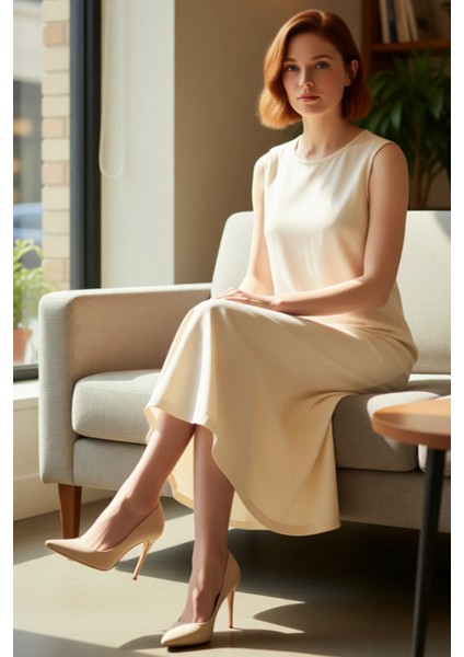 Kadın Kolsuz Shift Kalıp %100 Pamuk Maxi Boy Düz Elbise Günlük Rahat ve Şık Kombinler Için fiyatları