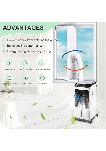 Klima ve Atık Hava Kurutucu Için 400 cm Pencere Contası, Delme Gerektirmeyen Pencere Geçişi, Atık Hava Hortumu Için Conta, Eğilebilir Pencereler, Sürgülü Pencereler ve Çatı Pencereleri Için fiyatları