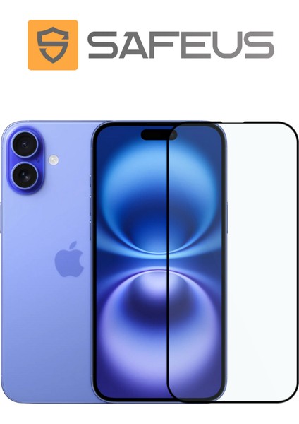 iPhone 16 Plus Tam Kaplayan Parmak İzi Bırakmayan Safir Ekran Koruyucu Cam