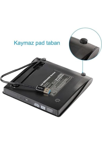 Harici DVD Rw External Taşınabilir Ultra Ince USB 3.0 CD DVD Yazıcı Okuyucu fırsatları
