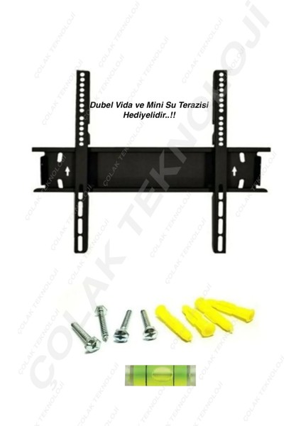 40 - 75 Kilitli Sabit LCD Duvar Askı Aparatı