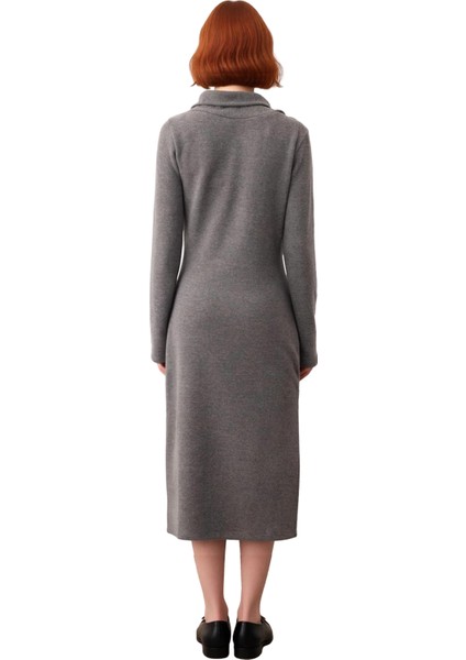 Kadın Bodycon Maxi Şal Yaka Selanik Örme Elbise Uzun Kollu Kışlık Günlük Şıklık Sunan Tasarım fırsatları