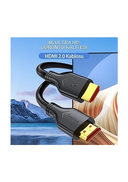 V-H112 18GBPS Hdr 4K 30Hz 3D HDMI 2.0 Kablo 20 Metre fırsatları