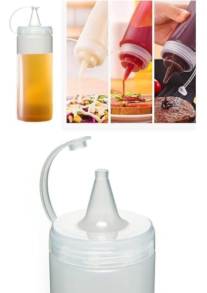 Home 2 Adet Sos Şişesi 700 ml Plastik Yağlık Sirkelik Ketçap Mayonez Sızdırmaz Sosluk Yağdanlık,bpa Içermez (Şeffaf) modelleri