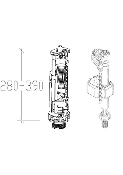 49/101 Çift Kademeli Rezervuar Iç Takımı Yeni Sistem Basmalı fiyatları