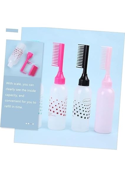 Home 170 ml Hazneli Saç Boyama Tarağı – Doldurulabilir Plastik Aplikatör Şişesi, Kuaförler Için Pratik Boya Uygulama Tarağı, Saç Boyası Şişesi-Pratik Saç Boyama Aparatı-Asorti Renk (Yan Tarak) indirimleri