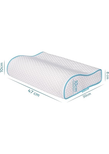Küçük Boyun Destekli Ortopedik Yastık Visco Yastık 46X30X10-8CM fiyatları