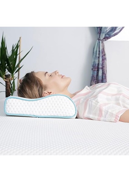 Küçük Boyun Destekli Ortopedik Yastık Visco Yastık 46X30X10-8CM fırsatları