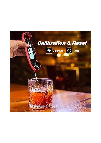 Et Termometreleri, Anında Okunabilen Suya Dayanıklı Gıda Termometresi, Arkadan Aydınlatmalı Dijital Pişirme Termometresi, Fodable Uzun Prob, Otomatik Açma/kapama, Mutfak Için Barbekü Termometresi, Süt, Şekerleme, Su, Kızartma fırsatları