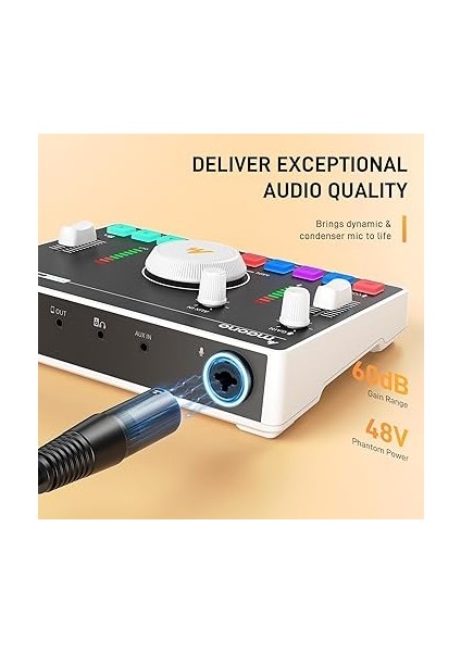Akış Ses Mikseri, Pro-Preamp ile Ses Arayüzü, Bluetooth, Dahili Pil, Canlı Yayın Için 48V Fantom Güç, Podcasting, Oyun Maonocaster Amc2 Neo (Matte Beyaz) fiyatları