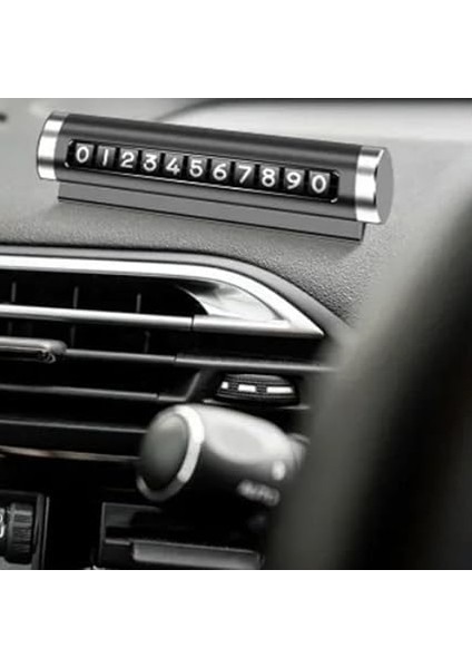 Alüminyum Kasa Siyah Renk Çevirmeli Araç Içi Telefon Numaratörü Park Oto Numaratörü fiyatları