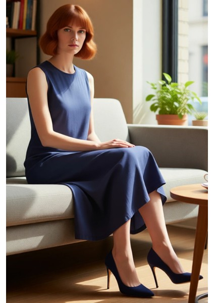 Kadın Kolsuz Shift Kalıp %100 Pamuk Maxi Boy Düz Elbise Günlük Rahat ve Şık Kombinler Için fiyatları