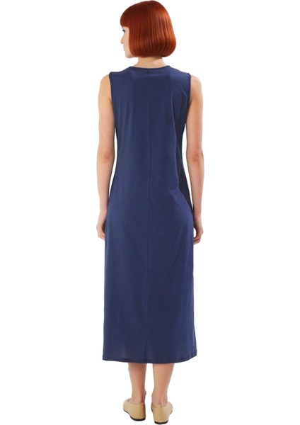 Kadın Kolsuz Shift Kalıp %100 Pamuk Maxi Boy Düz Elbise Günlük Rahat ve Şık Kombinler Için fırsatları