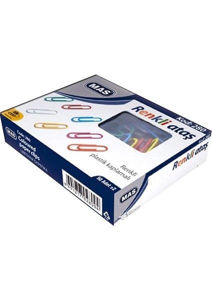 Pvc Kaplı Ataş, Çok Renkli, 28 mm