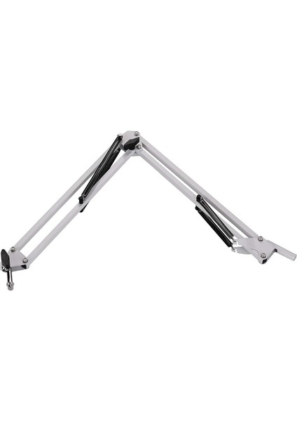 Mikrofon Standı Masaüstü Tembel Stand Geri Çekilebilir Stand Mikrofon Klipsli Beyaz fırsatları