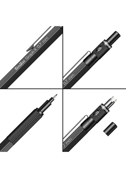 Office Graphx Mekanik Kurşun Kalem Mat Siyah 0.7 mm fırsatları