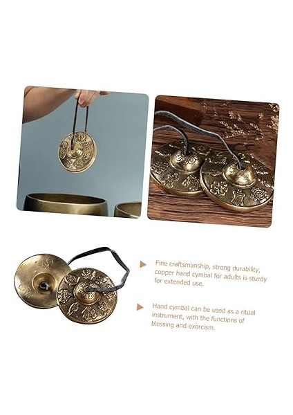 Pirinç Meditasyon Zili - Çanlar Düşük Sesli Ziller Tingsha Yetişkin Perküsyon Enstrüman Seti fırsatları