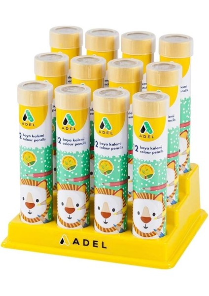 Metal Tüp Kuru Boya Kalemi, 12 Renk, Tam Boy, Parlak ve Canlı Renkler, Kolay Açılır, Kaliteli Mineli, Dayanıklı Uçlar