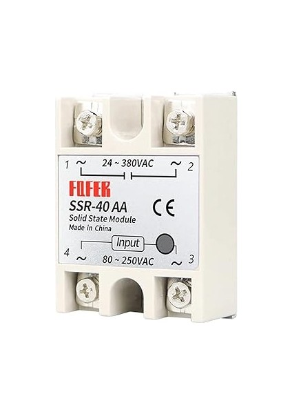 Ssr Röle 40A Ac 24-380V Tek Fazlı Solid State Röle Elektronik Anahtar Termostat Resiztans Motor Lamba Makine modelleri