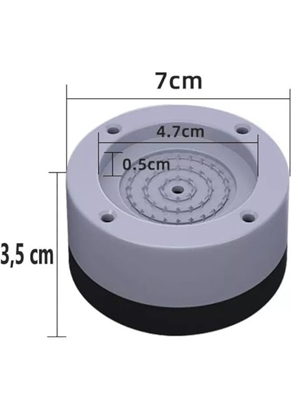 Beyaz Eşya Ayağı Çamaşır Makinesi Mobilya Titreşim Önleyici Kaydırmaz ve Yükseltici 4 Lü Set (8,5 Cm) fırsatları