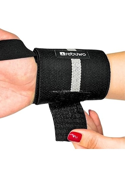 Ağırlık Destek Bilekliği Güç Bileklik Ağırlık Kaldırma Için Bilek Kayışları Fitness Ağırlık Bilek Bandajı 2 Adet Siyah/açık Gri indirimleri