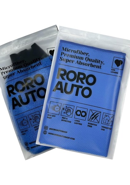 Auto Premium Lacivert Oto Cam Bezi 50X70 &amp; Yıkama Eldiveni Araç Yıkama Seti