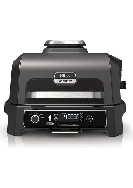 Woodfire Pro Xl Elektrikli Barbekü ve Smoker, 4 Pişirme Fonksiyonu, Akıllı Pişirme, Tütsülenmiş Tatlar, Hava Koşullarına Dayanıklı, Siyah