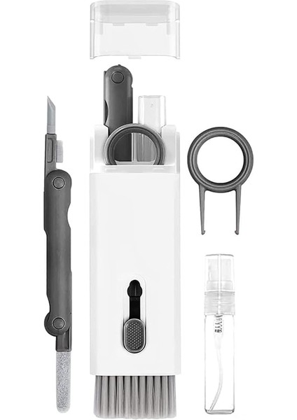 Home Klavye Temizleme Fırçası, 7'si 1 Arada Çok Fonksiyonlu Klavye, Kulaklık Temizleme Fırça Seti Asorti