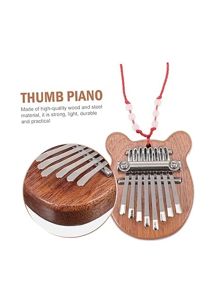 Ahşap Kalimba Başparmak Notları Hafif Taşınabilir ve Müzik Eğitimi Için Harika fırsatları