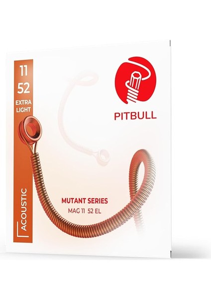 Mutant Seri Coated Akustik Gitar Teli Kararmaya Karşı Dayanıklı Mag (Tekli Set, Mag 11-52 Extra Light)