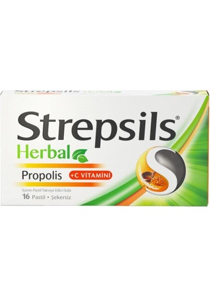 Herbal Propolis + C Vitaminli 16 Pastil 76140