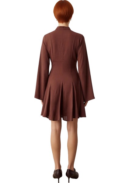 Kadın Skater Kalıp Bağlama Detaylı Yarasa Kol Mini Elbise Şık ve Rahat Kombinler Için Ideal fırsatları