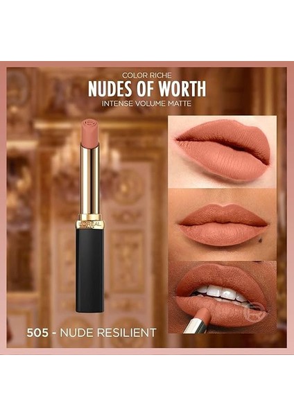 Parıs Color Riche Intense Volume Matte Ruj - 505 Nude Resilient modelleri