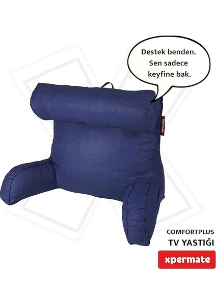 Comfortplus Tv Yastık, Kollu Yastık, Ayarlanabilir Sırt Destek Yastık, Boyun Desteği, Tv Yastık ve Üçgen Yastık, Fermuarlı Sırt Yastık, Bel Yastık (Lacivert) fiyatları
