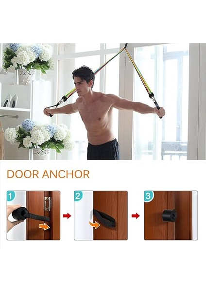 Bandı Seti (12 Adet), Kulplu Egzersiz Bantları, Kapı Çapası, Ayak Bileği Kayışları ve Taşıma Çantası, Vücut Şekillendirmek ve Ev Egzersizleri Için Egzersiz Bantları fırsatları