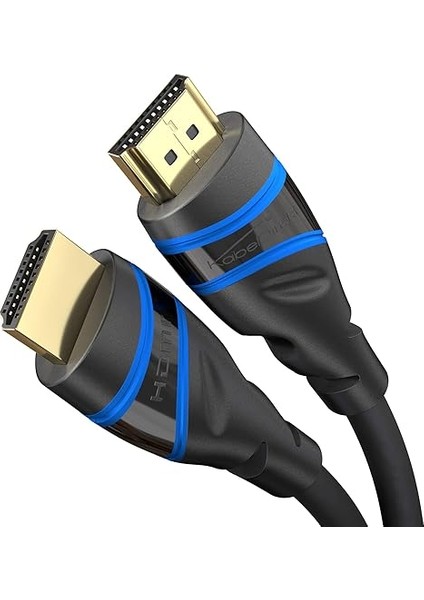 – 10K &amp; 8k HDMI Kablosu, HDMI 2.1 B – 1,5m, 0,5-5m Arası Mevcut – Sertifikalı, Almanya’da Geliştirilmiş (Ultra Yüksek Hız Kablosu Pc, Ps5, Xbox, Monitör ve Tv Için – Siyah-Mavi)