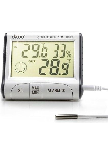 DC103 Iç Dış Max-Min Prob Termometre Nem Ölçer fiyatları