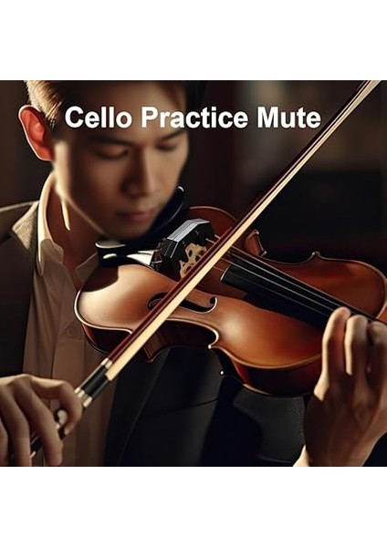 Çello Uygulaması Sessiz Metal Susturucu Müzik Enstrümanı Çello Yedek Parçaları Gece Geç Çello Uygulaması Için indirimleri