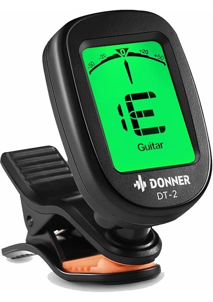 Gitar Tuner Klipsli Hassas Kromatik, Akustik Gitar Bas Keman Ukulele Tuner Dt-2