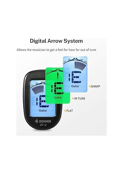 Gitar Tuner Klipsli Hassas Kromatik, Akustik Gitar Bas Keman Ukulele Tuner Dt-2 indirimleri