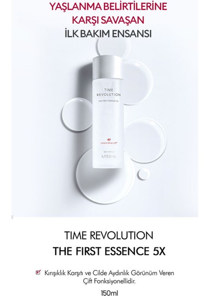 Fermante İçeriklere Sahip Aydınlatıcı&Nemlendirici Esans 150ml Time Revolution The First Esence 5X