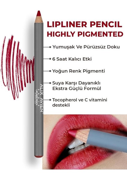 Avıen Uzun Süre Kalıcı Dağılma Yapmayan Nemlendirici Dudak Kalemi - Lipliner Pencil 15 Berry Red fiyatları
