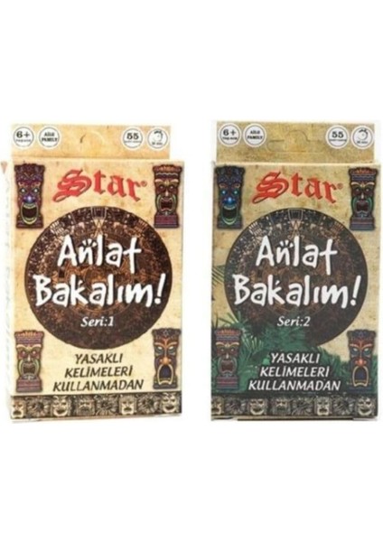 Anlat Bakalım Kelime Oyunu Seri 1 ve Seri 2-2'li Set 110 Kart