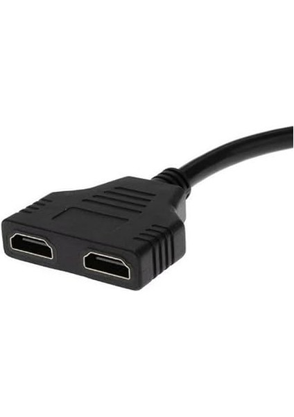 Splitter Adaptör Kablosu, Erkek-Hdmi Dişi x 2 Adaptör 30 cm Kablo Çoklayıcı Splitter, Aynı Anda Iki Aynı Tv'yi Destekler 1080P modelleri