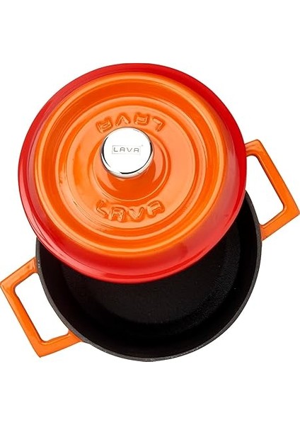 Döküm Yuvarlak Tencere, Trendy, 16CM, Turuncu modelleri