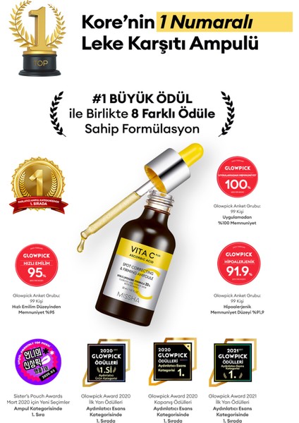 Leke Karşıtı Sıkı Görünüm Sunan C Vitamini Ampulü 30ml Vita C Plus Spot Correcting & Firming Ampoule
