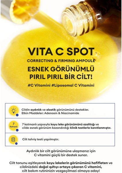 Leke Karşıtı Sıkı Görünüm Sunan C Vitamini Ampulü 30ml Vita C Plus Spot Correcting & Firming Ampoule