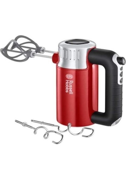 Hobbs El Mikseri [el Mikseri] Retro Kırmızı (4 Hız Kademesi + Turbo, Daha Iyi Karıştırma Için Cam Elyaf Takviyeli Naylondan 2 Helix Çırpma Teli + 2 Yoğurma Kancası, Bpa Içermez) El Mikseri