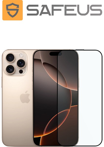 iPhone 16 Pro Tam Kaplayan Toz Filtreli Parmak İzi Bırakmayan Safir Ekran Koruyucu Cam